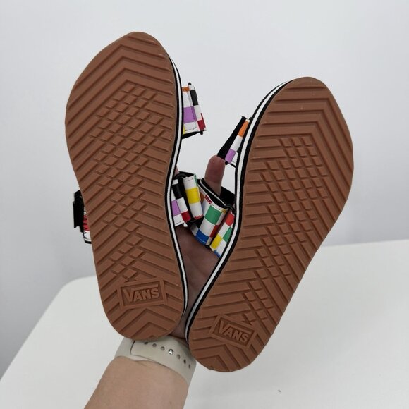 VANS Cayucas Sandals size 5 Women's Multicolor Checkerboard Dual Strap - Picture 10 of 11